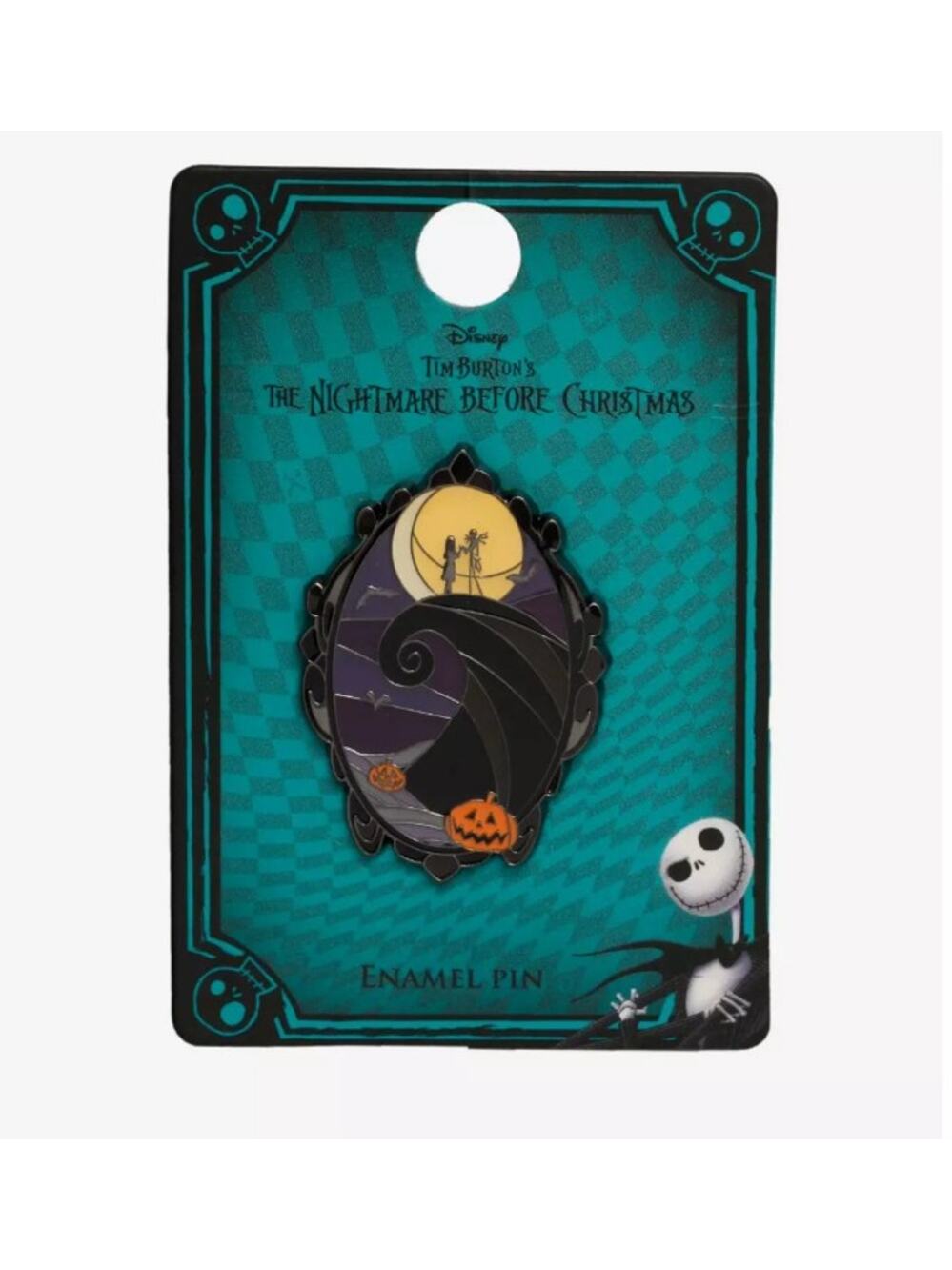 Loungefly Disney Nightmare Before Christmas Spiral Hill Stained Glass Pin | NEW